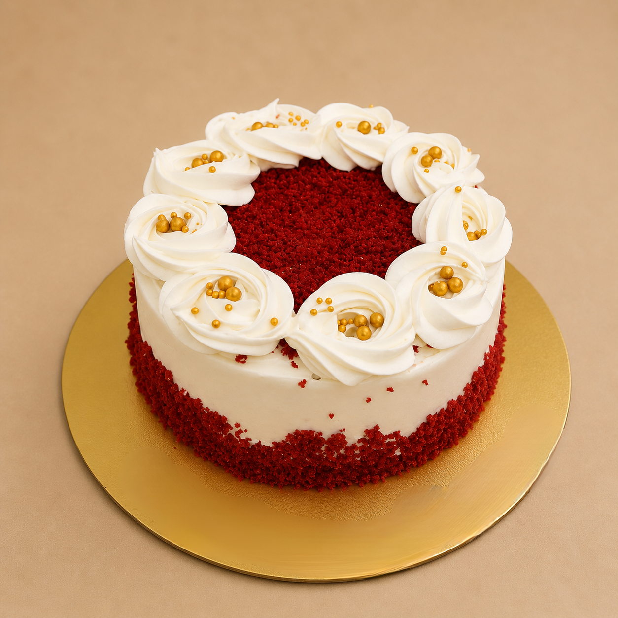 Velvet Gold Rosette